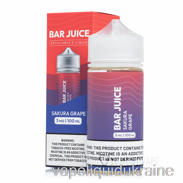 Vape Liquid Ukraine Sakura Grape - Bar Juice - 100mL 0mg